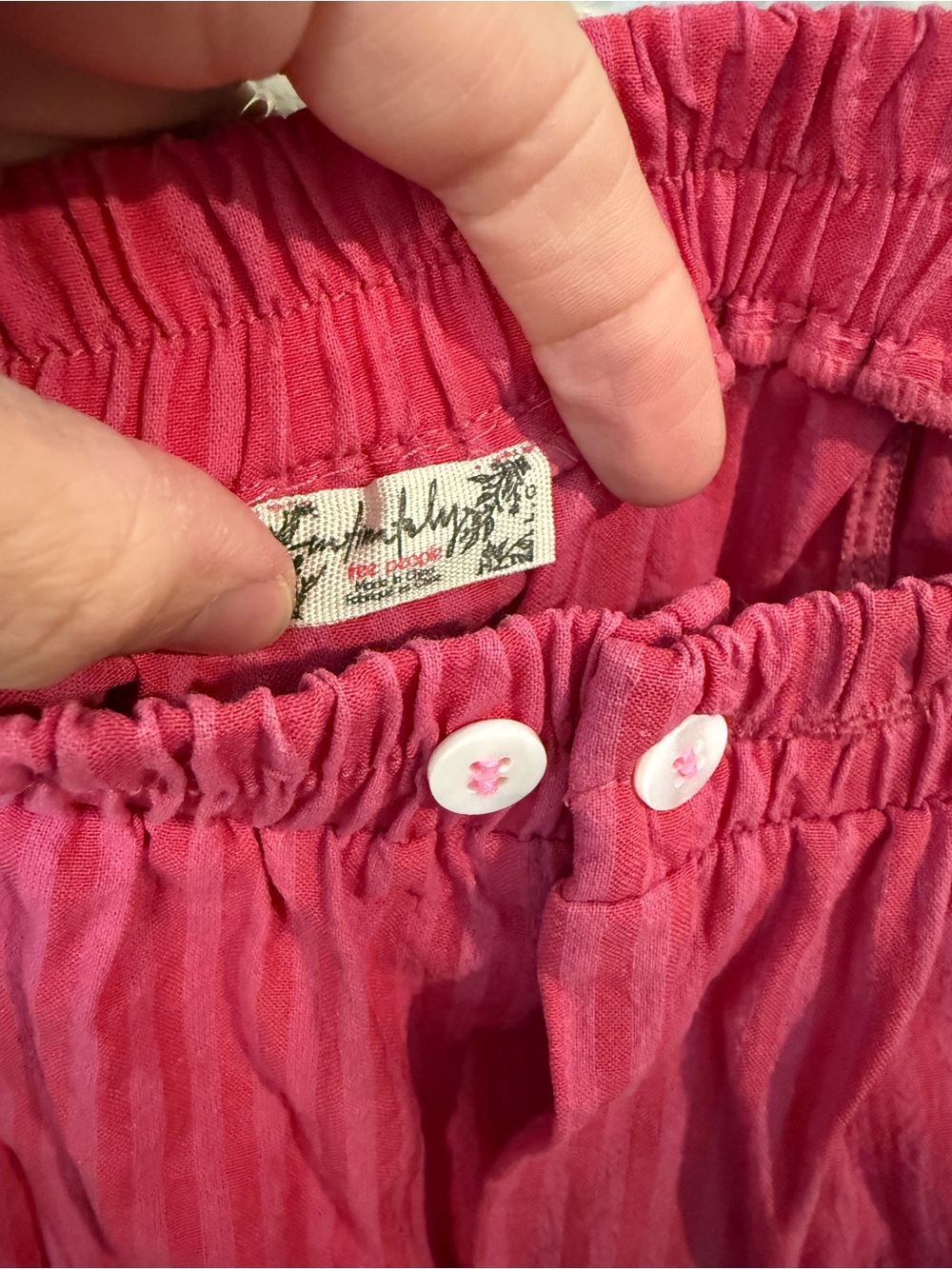 FREE PEOPLE Intimately Button Up Shorts Matching Set - Picture 3 of 3